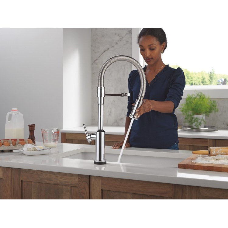 Kitchen Faucet Cordova Touchless 2 Function 1 Lever ADA Lumicoat Chrome Swivel 360 DEG Spring Spout 1/3 Hole Deck Mount MagnaTite/VoiceIQ/Touch2O/SpotLight 1.8 Gallons per Minute - Image 3