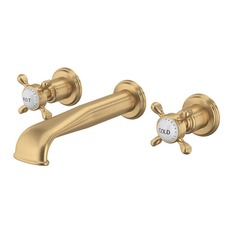 Lavatory Trim Edwardian 2 Cross Satin English Gold WaterSense/cUPC 1.2 Gallons per Minute