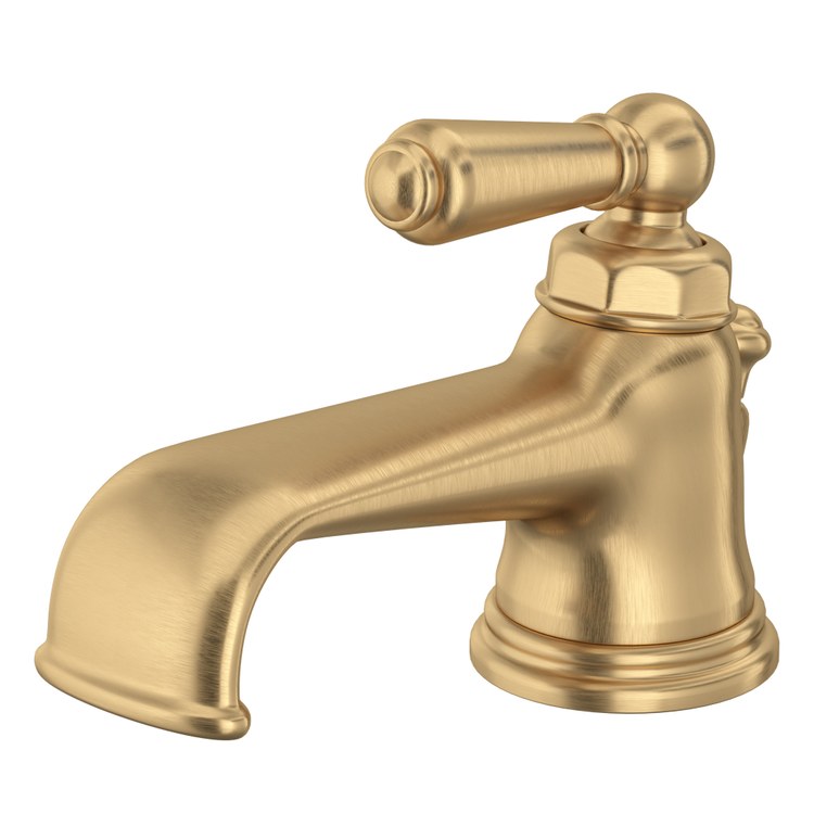 Lavatory Faucet Edwardian 1 Lever WaterSense/cUPC Satin English Gold 1.2 Gallons per Minute Deck Lift Rod 1 Hole - Image 1