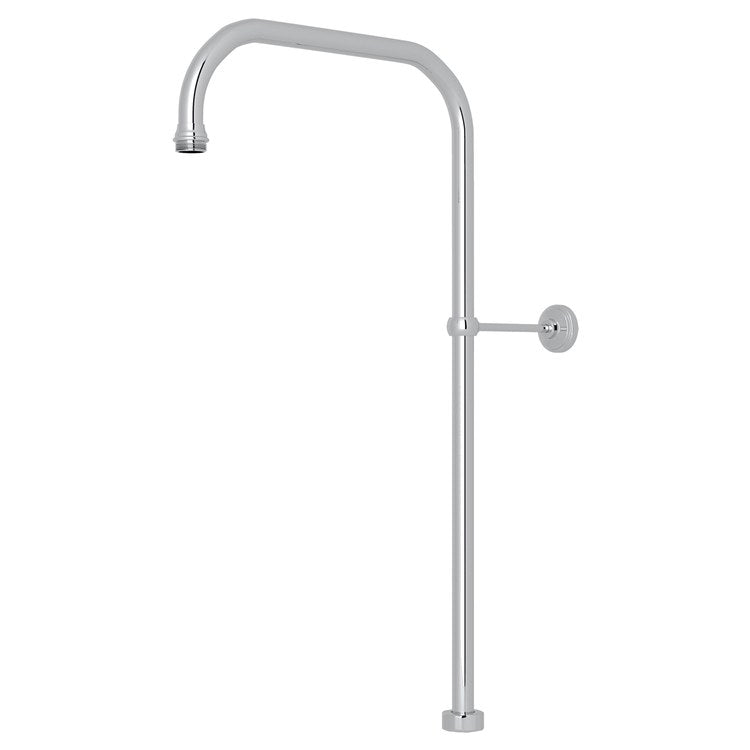 Tub Riser Rigid Shower Outlet 63 x 15 Inch Polished Chrome