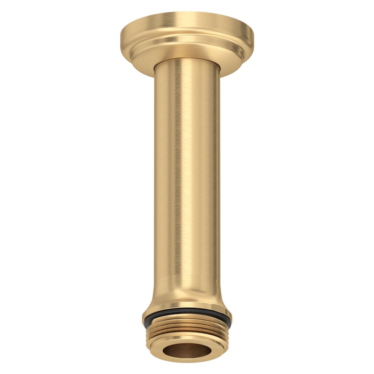 Shower Arm Satin English Gold 4 Inch Brass Ceiling Mount