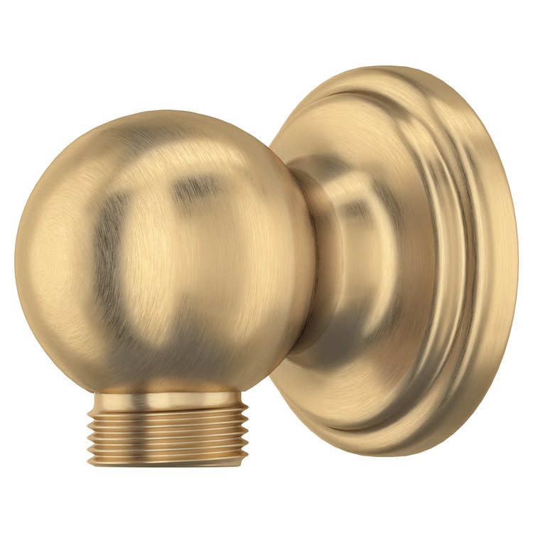 Handshower Elbow Wall Outlet 2.25 Inch Brass Satin English Gold 1/2 IN FNPT