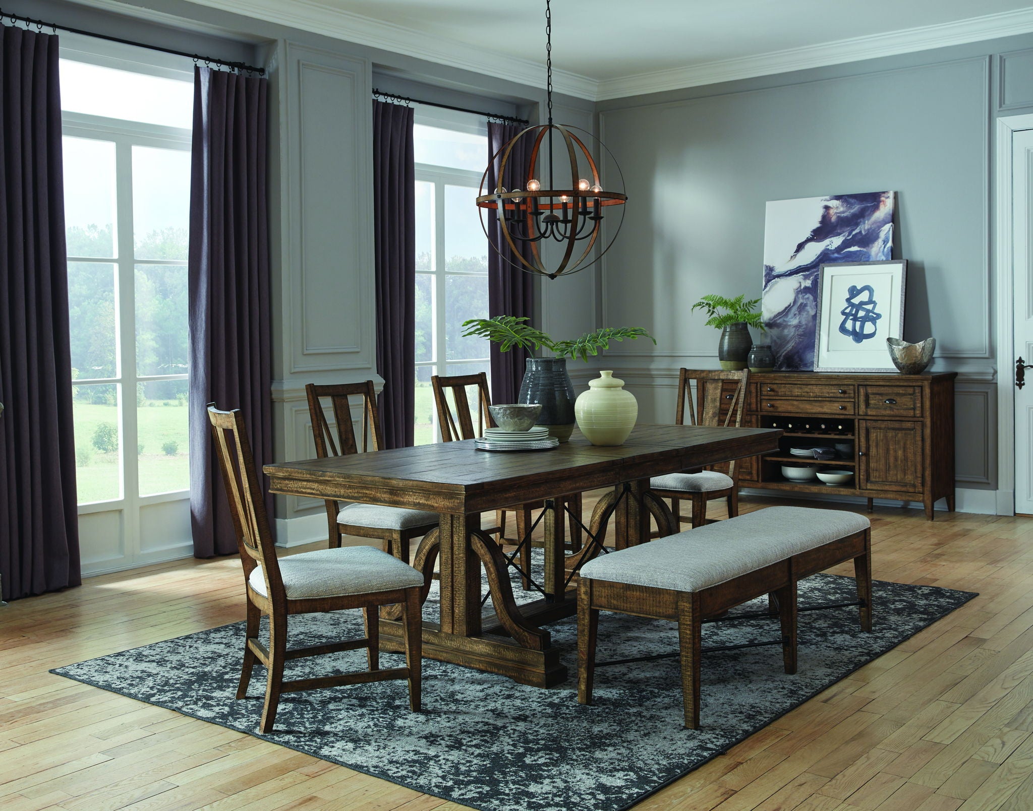 Bay Creek - Bench With Upholstered Seat - Toasted Nutmeg - Image 2
