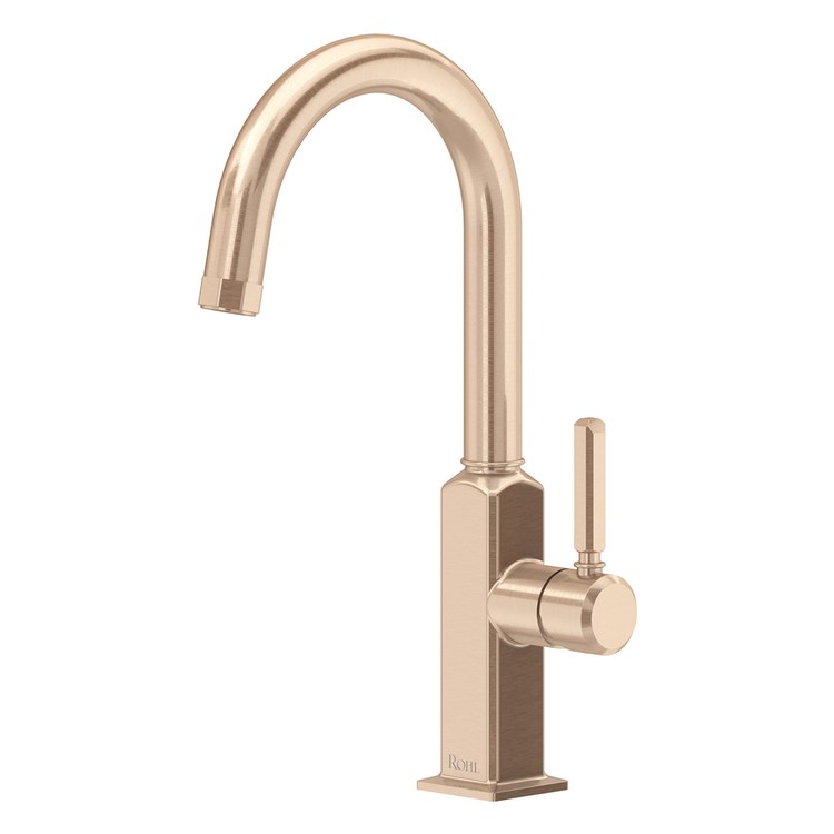 Bar Faucet Apothecary Prep 1 Lever Vintage Gold Swivel C-Spout 1.8 Gallons per Minute