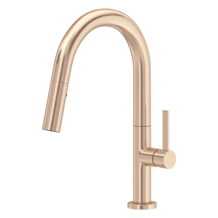 Bar Faucet Lux Prep 1 Lever Vintage Gold Pull Down 2 Function High Arc Rigid 1.8 Gallons per Minute - Image 1