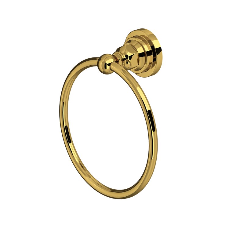 Towel Ring San Giovanni 6 Inch Unlacquered Brass Brass 2-27/32 Inch
