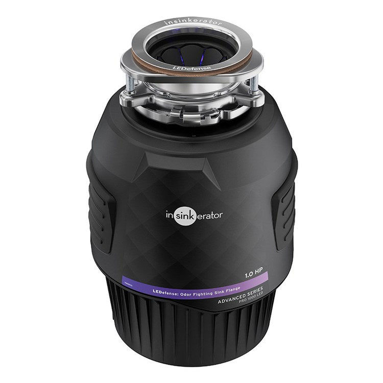 Garbage Disposal Advanced Series 1 Horsepower 11 Year Pro 1000 with LED Flange and Cord 1725 Revolutions per Minute 28.5 Ounce 120 Volt