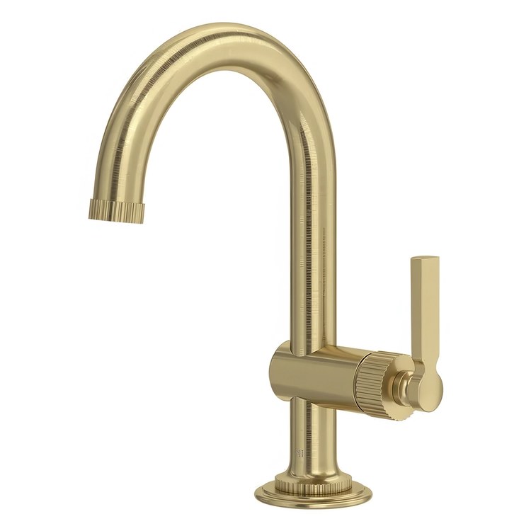 Lavatory Faucet Apadana 1 Lever ADA WaterSense/cUPC Antique Gold 1.2 Gallons per Minute Deck Push 1 Hole