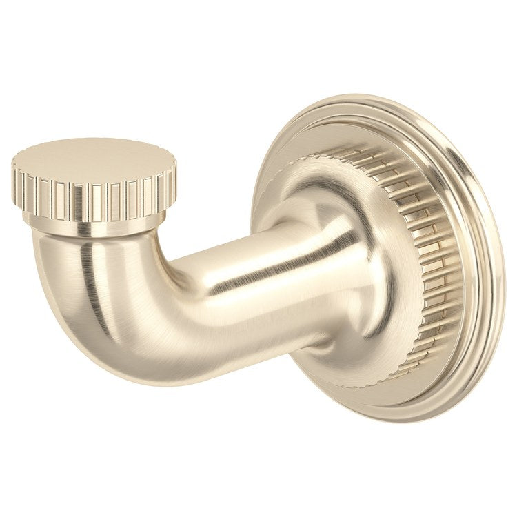 Robe Hook Apadana Single Satin Nickel 3-1/4 Inch Wall Mount Brass