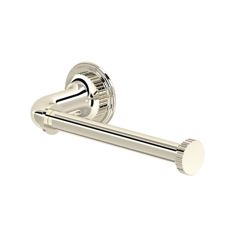 Toilet Paper Holder Apadana Polished Nickel Brass 6-5/8 Inch 3-1/4 Inch Wall Mount - Image 1