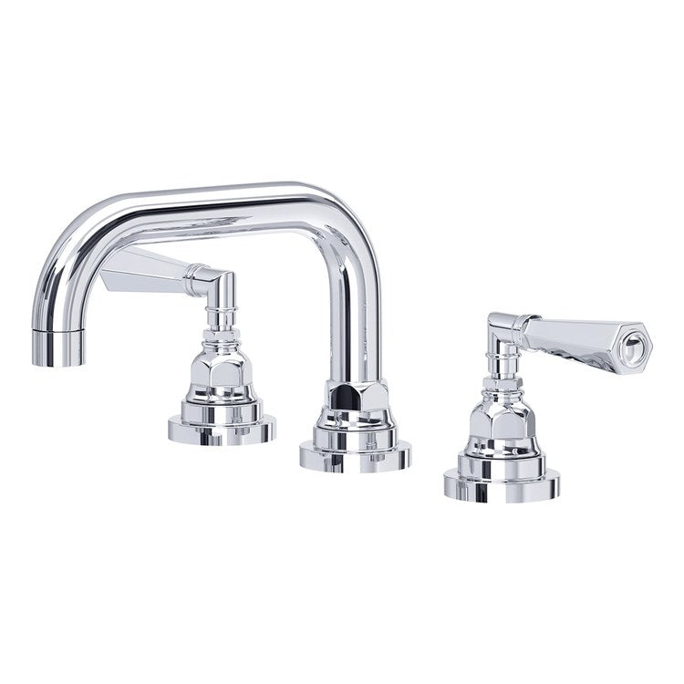 Lavatory Faucet San Giovanni Widespread 8 to 16 Inch Spread 2 Lever ADA WaterSense/cUPC Polished Chrome 1.2 Gallons per Minute Deck U-Shaped Push 3 Hole - Image 1