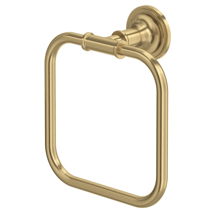 Towel Ring San Giovanni Square Antique Gold Brass