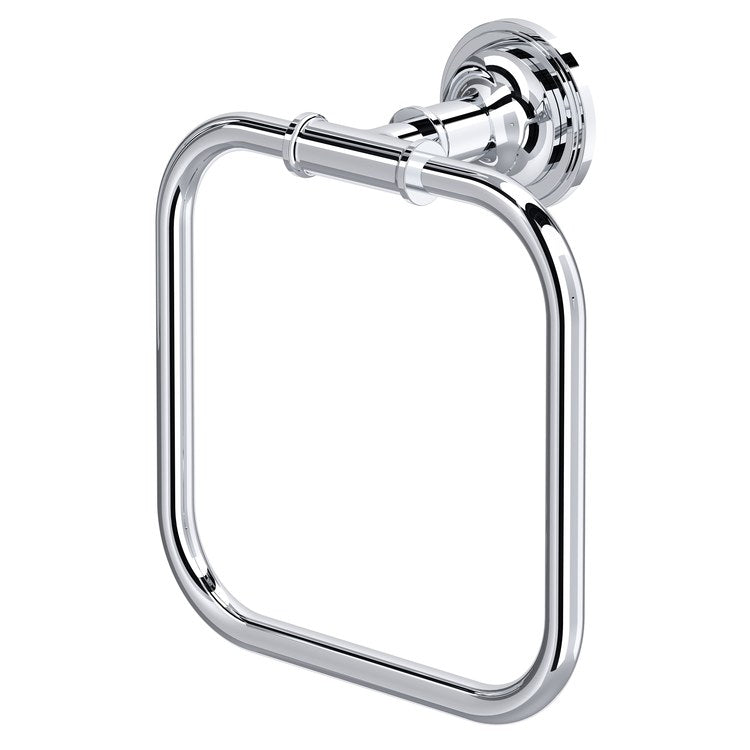 Towel Ring San Giovanni Square Polished Chrome Brass