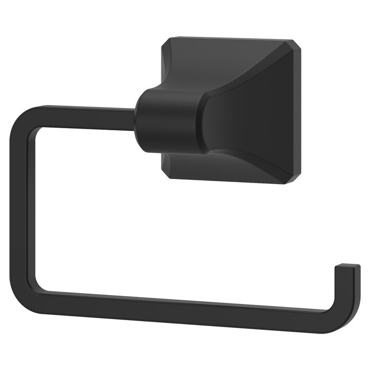 Toilet Paper Holder Park Avenue Open Matte Black Metal 5-1/2 Inch 2-3/4 Inch Wall Concealed - Image 1