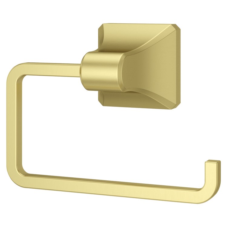 Toilet Paper Holder Park Avenue Open Brushed Gold Metal 5-1/2 Inch 2-3/4 Inch Wall Concealed