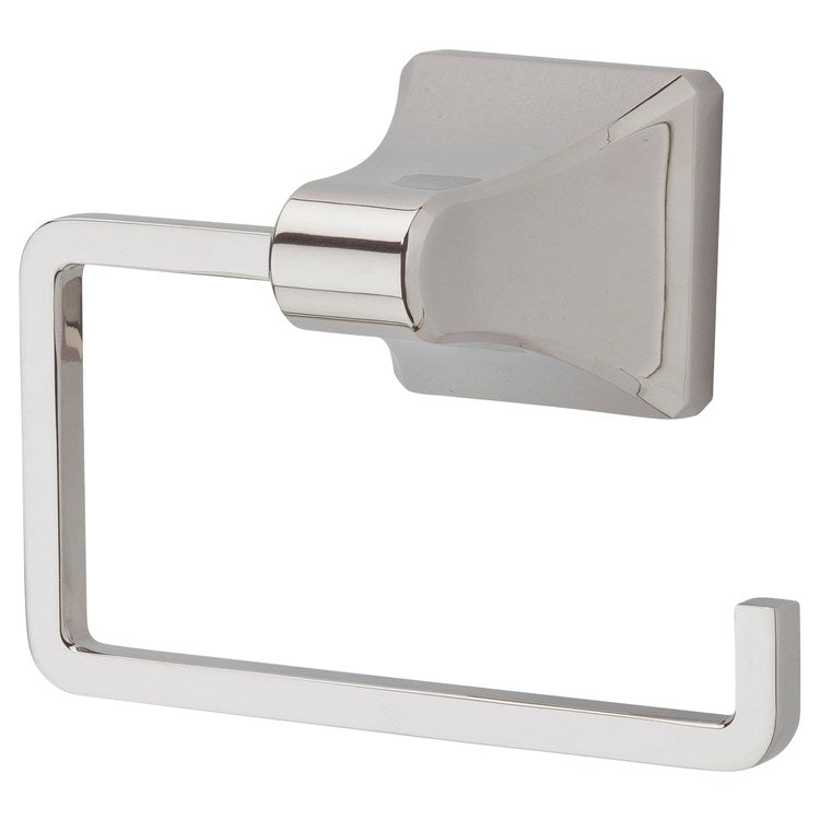 Toilet Paper Holder Park Avenue Open Polished Nickel Metal 5-1/2 Inch 2-3/4 Inch Wall Concealed