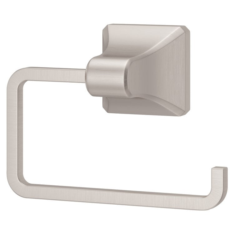Toilet Paper Holder Park Avenue Open Brushed Nickel Metal 5-1/2 Inch 2-3/4 Inch Wall Concealed