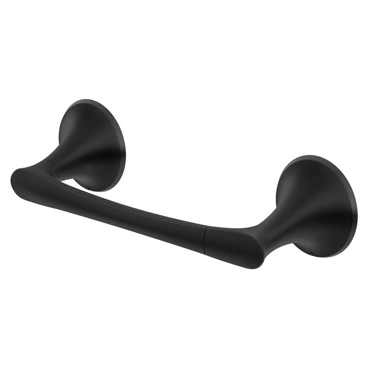 Toilet Paper Holder Rhen Pivot Swing Matte Black Metal 7 Inch 3-3/8 Inch Wall
