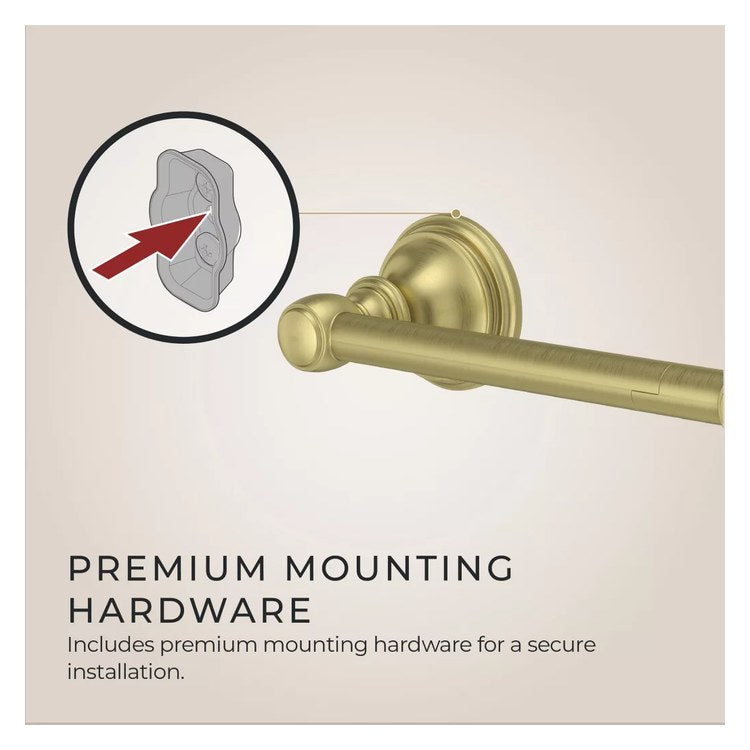 Toilet Paper Holder Tisbury Swivel Brushed Gold Metal 7 Inch 3-3/32 Inch Wall Concealed - Image 3