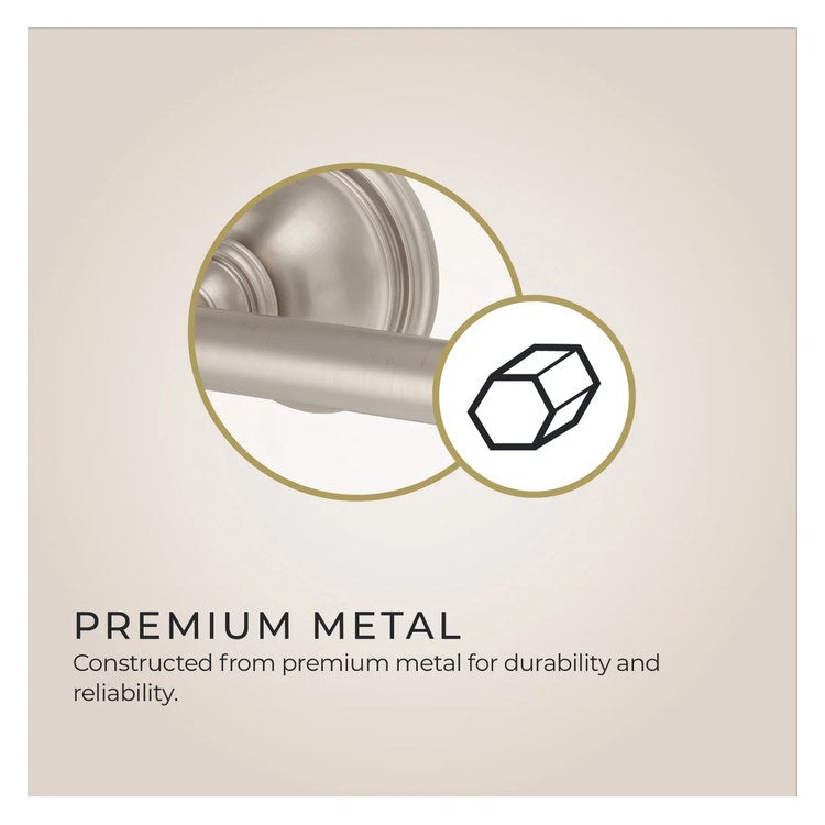 Toilet Paper Holder Tisbury Swivel Brushed Nickel Metal 7 Inch 3-3/32 Inch Wall Concealed - Image 3