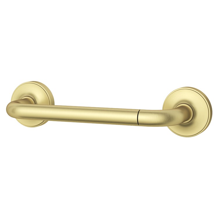 Toilet Paper Holder Tenet Pivot Swing Brushed Gold Metal 7 Inch 2-13/16 Inch Wall Concealed - Image 1