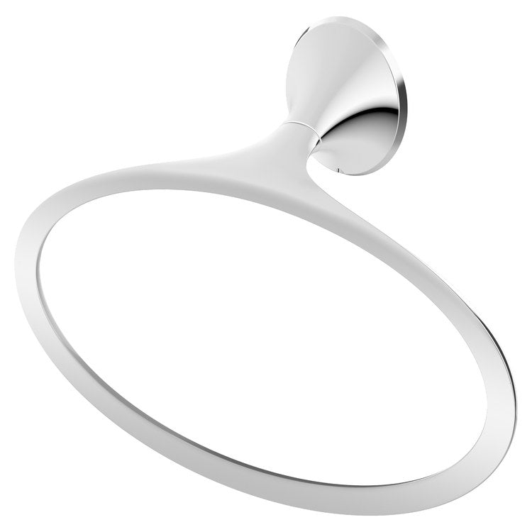 Towel Ring Rhen Oval Closed Polished Chrome Metal 2-29/32 Inch