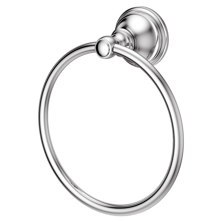 Towel Ring Tisbury Round Closed Polished Chrome Metal 3 Inch - Image 1