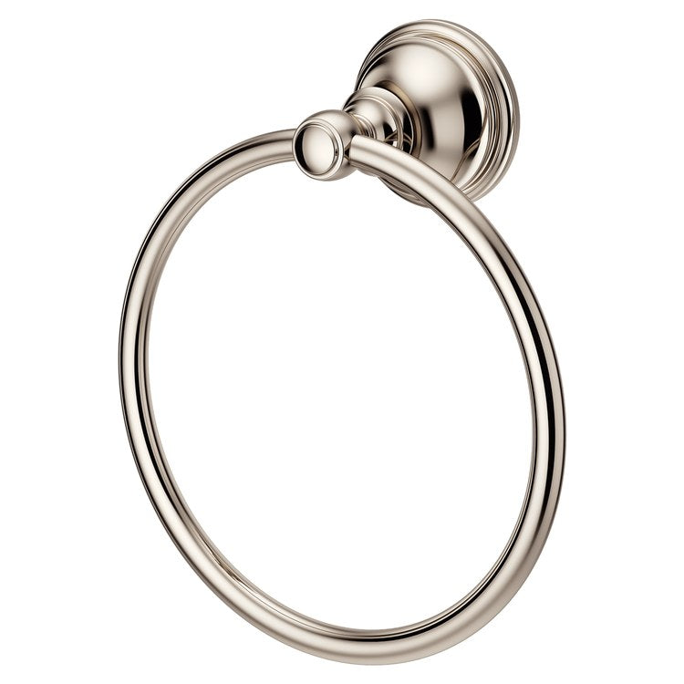 Towel Ring Tisbury Round Closed Polished Nickel Metal 3 Inch - Image 1