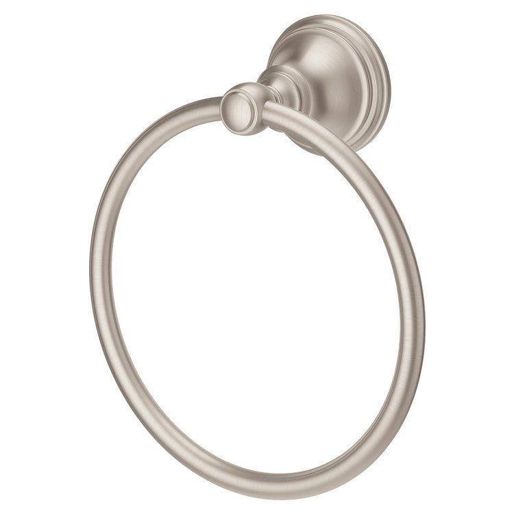 Towel Ring Tisbury Round Closed Brushed Nickel Metal 3 Inch - Image 1
