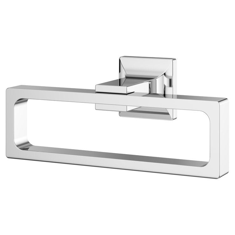 Towel Ring Verve Rectangle Closed Polished Chrome Metal 3-1/16 Inch