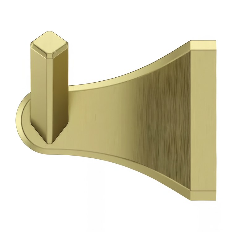 Robe Hook Park Avenue Double Brushed Gold 2-3/4 Inch Wall Concealed Metal - Image 3