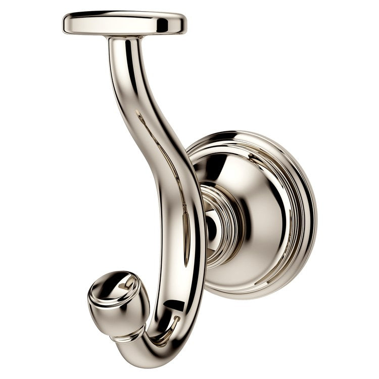 Robe Hook Tisbury Double Polished Nickel 4 Inch Wall Concealed Metal - Image 1