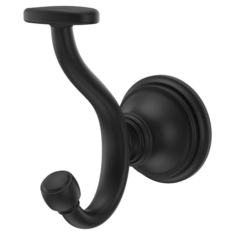 Robe Hook Tisbury Double Spot Defense Matte Black 4 Inch Wall Concealed Metal - Image 1