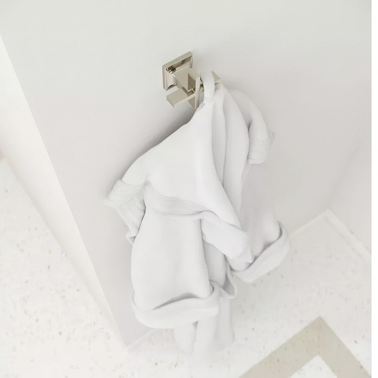 Robe Hook Verve Double Polished Nickel 2-3/16 Inch Wall Concealed Metal - Image 2