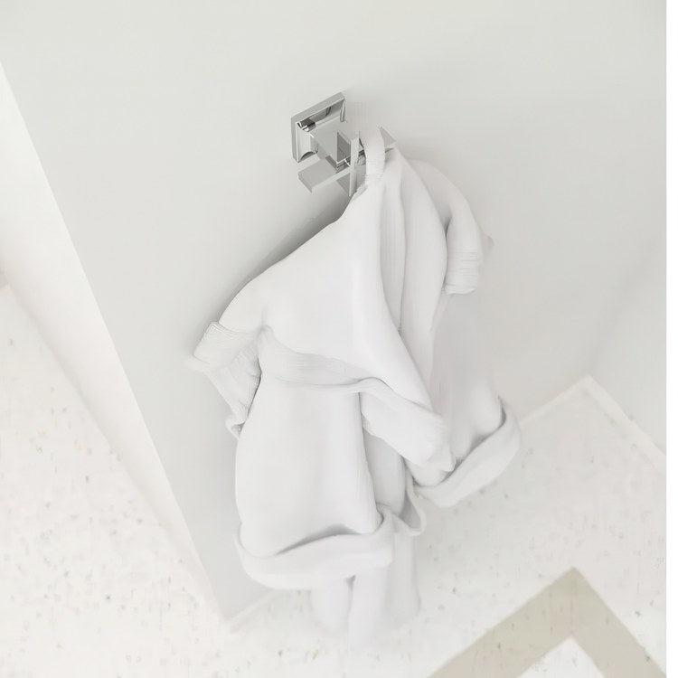 Robe Hook Verve Double Polished Chrome 2-3/16 Inch Wall Concealed Metal - Image 2