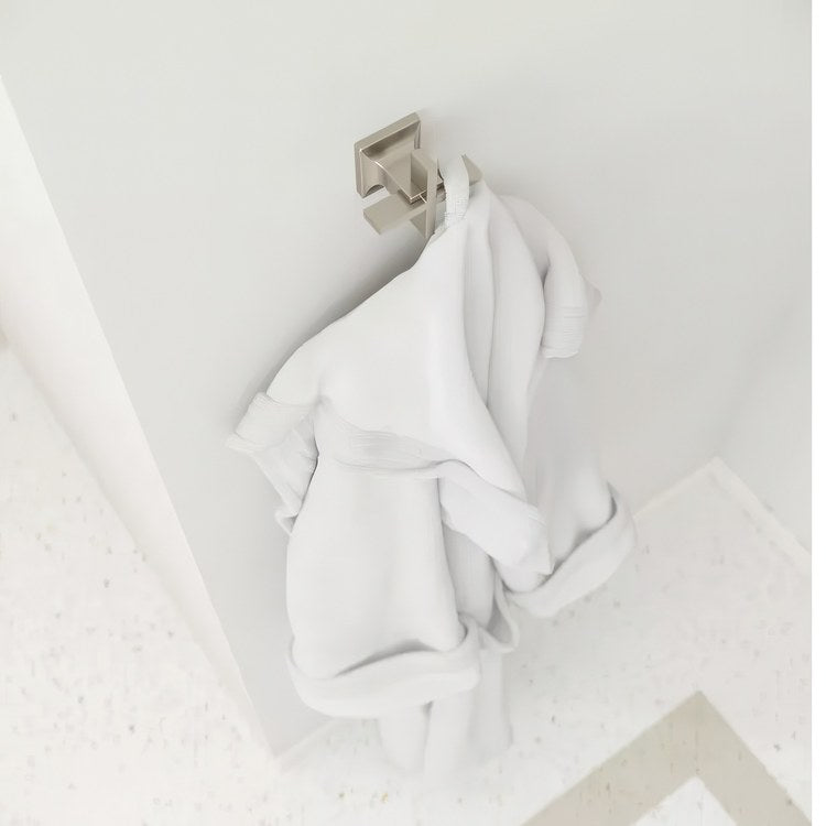 Robe Hook Verve Double Brushed Nickel 2-3/16 Inch Wall Concealed Metal - Image 2