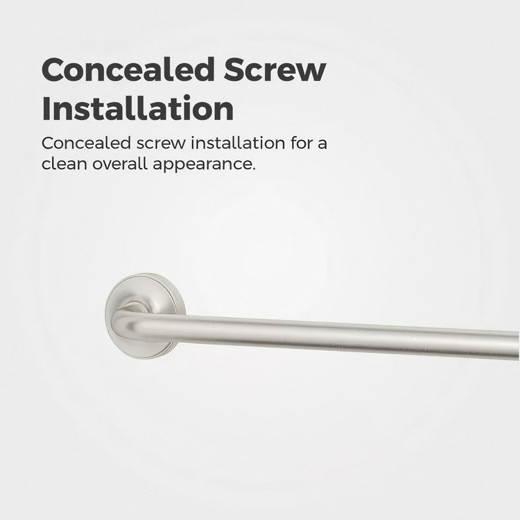 Towel Bar Tenet 18 Inch Single Brushed Nickel Metal - Image 3