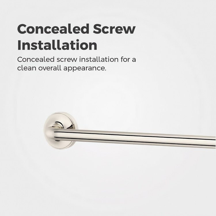 Towel Bar Tenet 18 Inch Single Polished Nickel Metal - Image 2