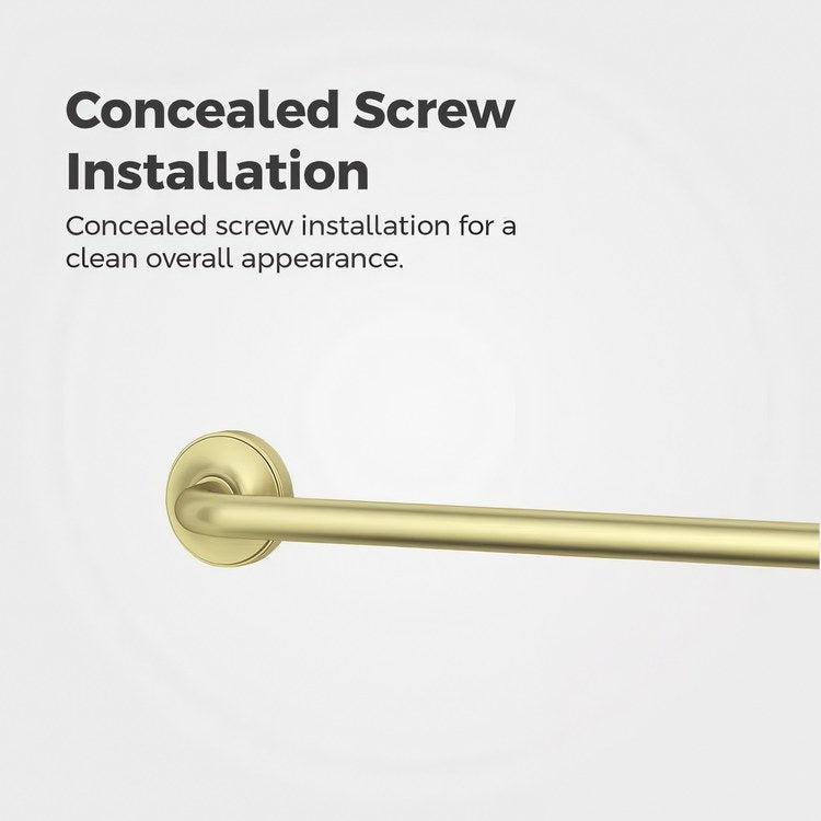 Towel Bar Tenet 18 Inch Single Brushed Gold Metal - Image 2