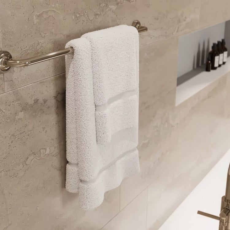 Towel Bar Tenet 24 Inch Single Polished Nickel Metal - Image 3