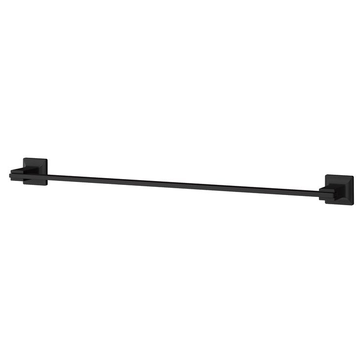 Towel Bar Verve 24 Inch Single Matte Black Metal - Image 1