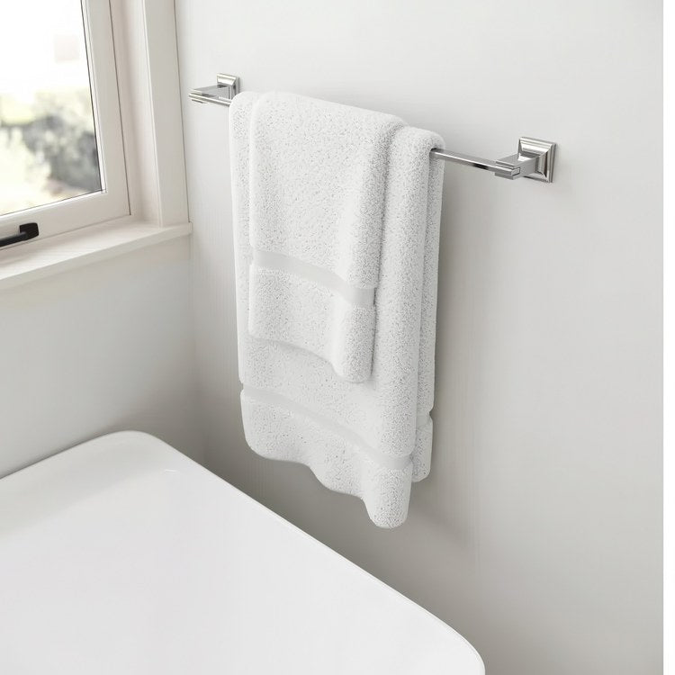 Towel Bar Verve 24 Inch Single Polished Chrome Metal - Image 2