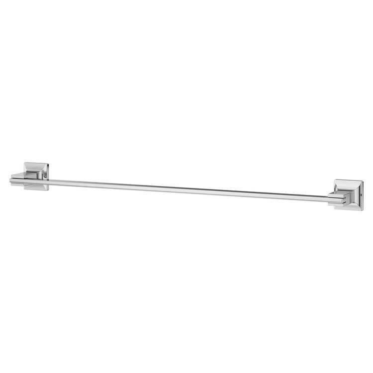Towel Bar Verve 24 Inch Single Polished Chrome Metal - Image 1
