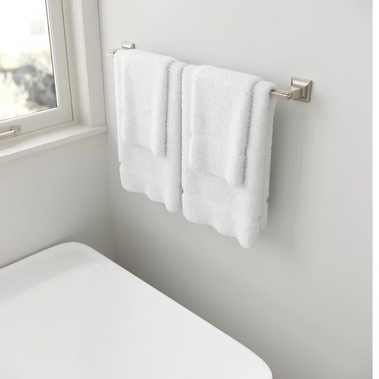 Towel Bar Verve 24 Inch Single Brushed Nickel Metal - Image 2