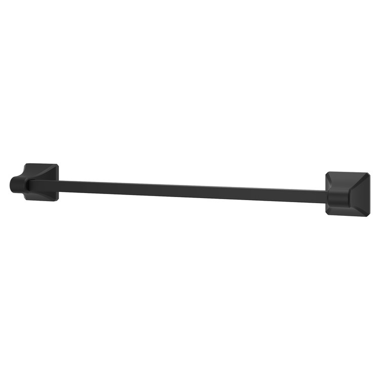 Towel Bar Park Avenue 18 Inch Single Matte Black Metal - Image 1