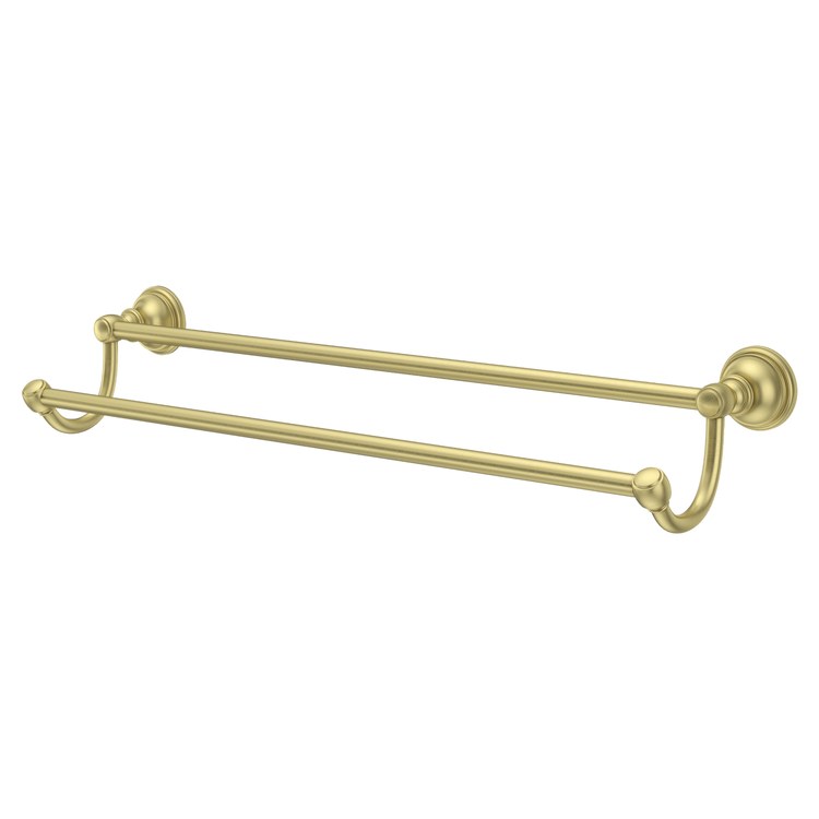 Towel Bar Tisbury 24 Inch Double Brushed Gold Metal - Image 1