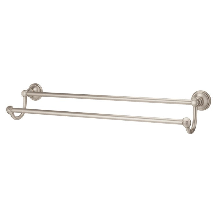 Towel Bar Tisbury 24 Inch Double Brushed Nickel Metal - Image 1