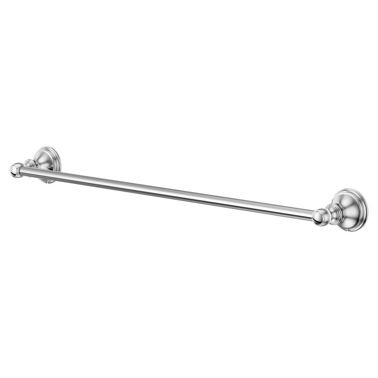 Towel Bar Tisbury 24 Inch Single Polished Chrome Metal - Image 1