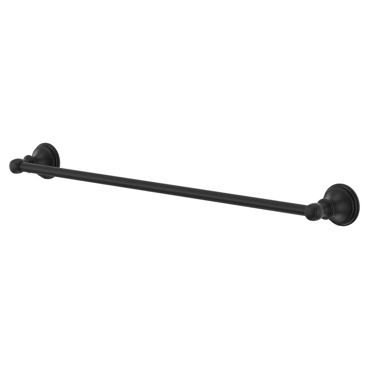 Towel Bar Tisbury 24 Inch Single Spot Defense Matte Black Metal - Image 1