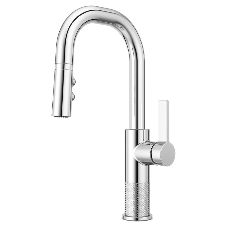 Bar Faucet Montay Prep 1 Lever ADA CALGreen Polished Chrome MagnePfit 3 Function Pull Down High Arc Swivel 360 DEG 1.8 Gallons per Minute - Image 1